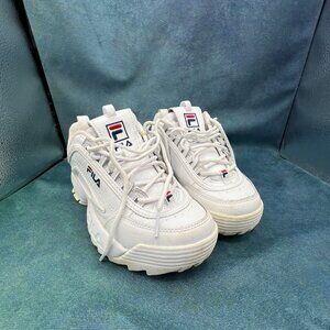 FILA White Disruptor Streetwear Sneakers Womens Size 7